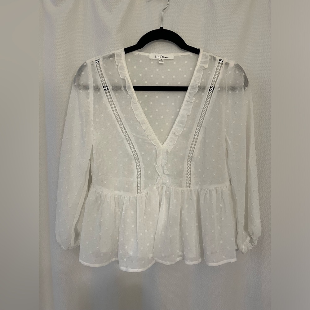 Sheer white blouse